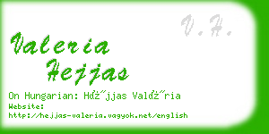 valeria hejjas business card